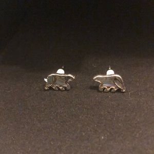 Mother of pearl bear earrings